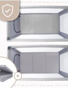 MalPlay Saltea pliabila de calatorie pentru patut copii design pliabil umplutura spuma poliuretanica cu geanta de transport inclusa dimensiune 120x60 cm grey