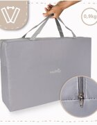 MalPlay Saltea pliabila de calatorie pentru patut copii design pliabil umplutura spuma poliuretanica cu geanta de transport inclusa dimensiune 120x60 cm grey