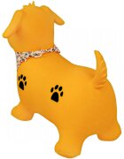 MalPlay Saritor gonflabil pentru copii Yellow Dog din cauciuc rezistent cu Pompa si Esarfa colorata detasabila 52 x 46 x 24 cm