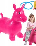MalPlay Saritor gonflabil Ponei Pink cu pompa inclusa cauciuc durabil greutate admisa 40 kg