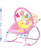 MalPlay Scaun balansoar pentru copii cu vibratii 3 in 1 Pink