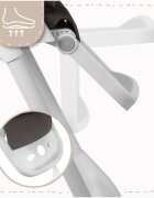 MalPlay Scaun de masa 2 in 1 pentru bebelusi si copii Deli grey model pliabil tavita dubla detasabila echipat cu 2 roti