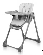 MalPlay Scaun de masa pentru bebelusi si copii Savro Grey pliabil reglabil in 6 trepte pana la 20 kg design scandinav