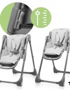 MalPlay Scaun de masa pentru bebelusi si copii Savro Grey pliabil reglabil in 6 trepte pana la 20 kg design scandinav
