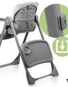 MalPlay Scaun de masa pentru bebelusi si copii Savro Grey pliabil reglabil in 6 trepte pana la 20 kg design scandinav
