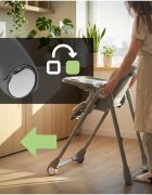 MalPlay Scaun de masa pentru bebelusi si copii Savro Grey pliabil reglabil in 6 trepte pana la 20 kg design scandinav