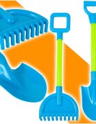 MalPlay Set 2 ustensile de joaca pentru nisip Lopata si Grebla Blue