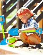 MalPlay Set 2 ustensile de joaca pentru nisip Lopata si Grebla Blue