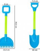 MalPlay Set 2 ustensile de joaca pentru nisip Lopata si Grebla Blue