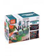 MalPlay Set complet cu ustensile de gradinarit pentru copii cu sort palarie si gentuta de transport inclusa