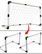 MalPlay Set complet fotbal pentru copii 2in1 include poarta mare si 2 porti mici de antrenament cu minge si pompa inclusa