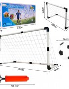MalPlay Set complet fotbal pentru copii 2in1 include poarta mare si 2 porti mici de antrenament cu minge si pompa inclusa