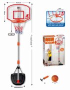 MalPlay Set de baschet cu minge pompa Contor electronic de puncte si Inaltime reglabila 97-170 cm
