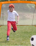 MalPlay Set de fotbal cu Poarta XL pliabila minge si pompa inclusa 120 x 90 cm Orange
