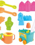 MalPlay Set de joaca pentru copii carucior cu accesorii pentru nisip si gradina