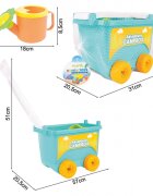 MalPlay Set de joaca pentru copii carucior cu accesorii pentru nisip si gradina