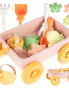MalPlay Set de joaca pentru nisip Pastel Pink cu carucior si accesorii specifice incluse