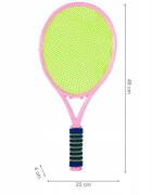 MalPlay Set de tenis si badminton pentru copii cu 2 palete 22 x 48cm minge si fluturas