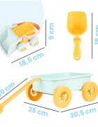 MalPlay Set jucarii pentru nisip Blue include carucior cu roti galetusa si masinuta basculanta
