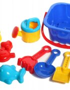 MalPlay Set pentru nisip cu 10 accesorii Albastru