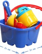 MalPlay Set pentru nisip cu 10 accesorii Albastru