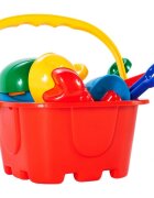 MalPlay Set pentru nisip cu 10 accesorii Rosu
