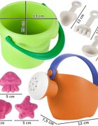 MalPlay Set pentru nisip galetusa cu stropitoare si 5 accesorii Verde