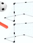 MalPlay Set porti de fotbal 2 in 1 pentru copii cu minge si pompa incluse