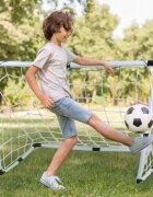 MalPlay Set porti de fotbal 2 in 1 pentru copii cu minge si pompa incluse