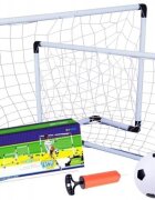 MalPlay Set porti de fotbal 2 in 1 pentru copii cu minge si pompa incluse