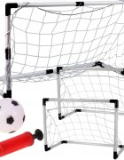 MalPlay Set porti de fotbal 2 in 1 pentru copii cu minge si pompa incluse