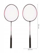 MalPlay Set Rachete de badminton cu fluturasi si husa Red