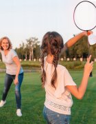 MalPlay Set Rachete de badminton cu fluturasi si husa Red