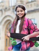 MalPlay Skateboard cu led-uri pentru copii 56x15cm Black