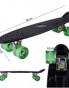 MalPlay Skateboard cu led-uri pentru copii 56x15cm Black