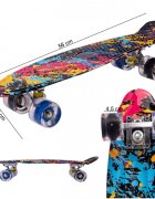MalPlay Skateboard cu led-uri pentru copii 56x15cm Paint