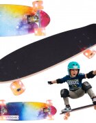 MalPlay Skateboard cu platforma antiderapanta si roti luminoase LED 71x20 cm multicolor