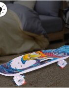 MalPlay Skateboard pentru copii cu roti LED luminoase si maner