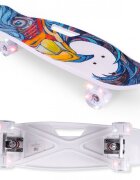 MalPlay Skateboard pentru copii cu roti LED luminoase si maner
