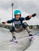 MalPlay Skateboard pentru copii cu roti LED luminoase si maner
