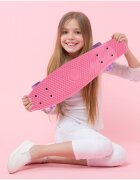 MalPlay Skateboard pentru copii Pink cu led-uri integrate dimensiune platforma 56 x 15 cm