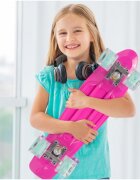 MalPlay Skateboard pentru copii Solid Pink dimensiune platforma 56 x 15 cm roti dotate cu LED-uri luminoase