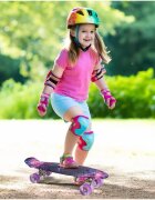 MalPlay Skateboard pentru copii Space Colors roti din PU dotate cu LED-uri RGB dimensiune 56 x 15 cm