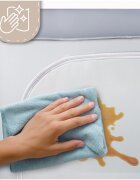 MalPlay Tarc de calatorie pentru copii 2 in 1 intrare cu fermoar roti cu frana cu 3 pereti din plasa pliabil cu saltea si geanta de transport incluse dimensiune 100 x 100 cm grey