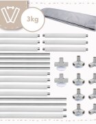 MalPlay Tarc de joaca pentru copii Kivo Grey design modern si sigur acces mare cu fermoar actionat din exterior dimensiune 120 x 180 cm cu buzunar din plasa