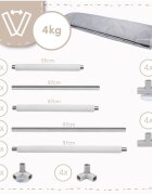 MalPlay Tarc de joaca pentru copii Kivo Grey design modern si sigur acces mare cu fermoar actionat din exterior dimensiune 180 x 200 cm cu buzunar din plasa