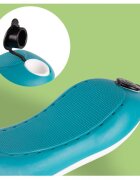 MalPlay Trotineta pentru copii pliabila 2 in 1 scaunel detasabil roti din PU cu lumini Led punte antiderapanta si frana de picior ghidon reglabil pe inaltime manere ergonomice 56 x 28 x 66 cm Blue Yellow
