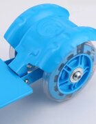 MalPlay Trotineta pliabila cu 3 roti din silicon si frana pe roata din spate Blue