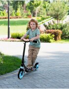 MalPlay Trotineta pliabila cu platforma antiderapanta roti PU 200 mm Frana spate Manere ergonomice din spuma City Scooter Blue Black