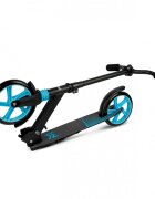 MalPlay Trotineta pliabila cu platforma antiderapanta roti PU 200 mm Frana spate Manere ergonomice din spuma City Scooter Blue Black